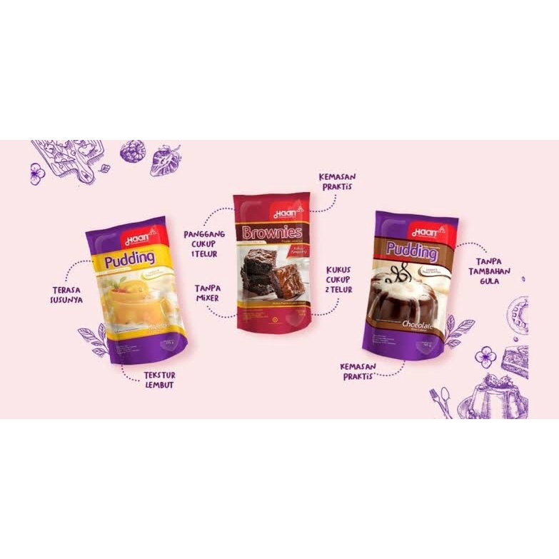 Haan Pudding COKLAT 145gr (Pouch)