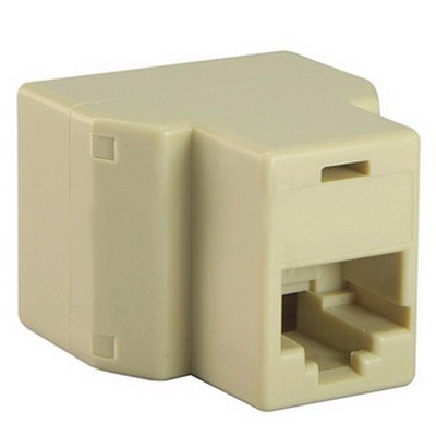 Barel Spliter Splitter Pembagi Cabang UTP Lan RJ45 RJ 45 Double 2 Port