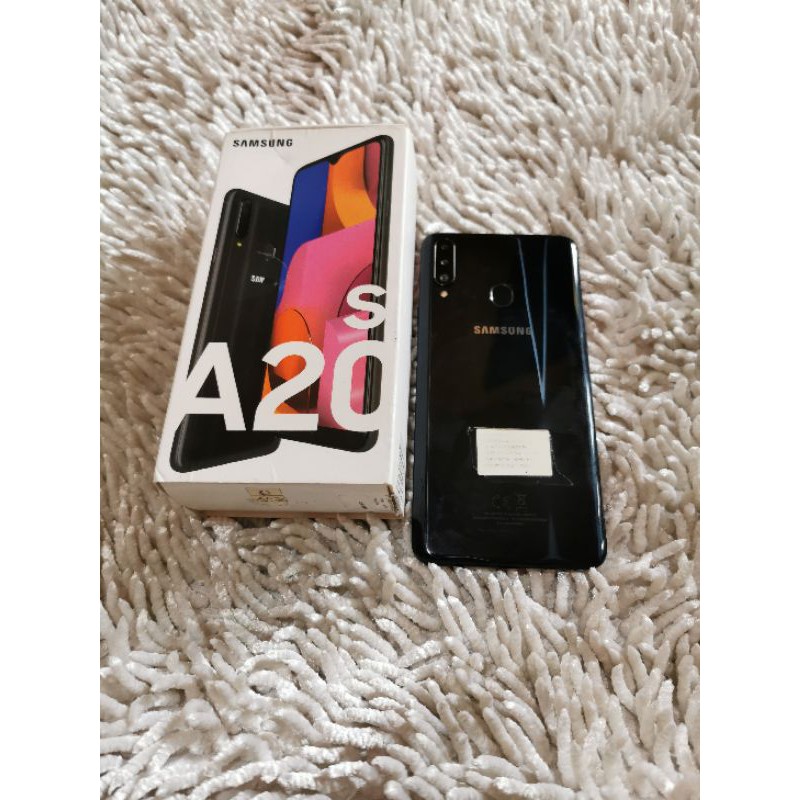 Samsung A20s ram 4 64GB Fulset siap pakai