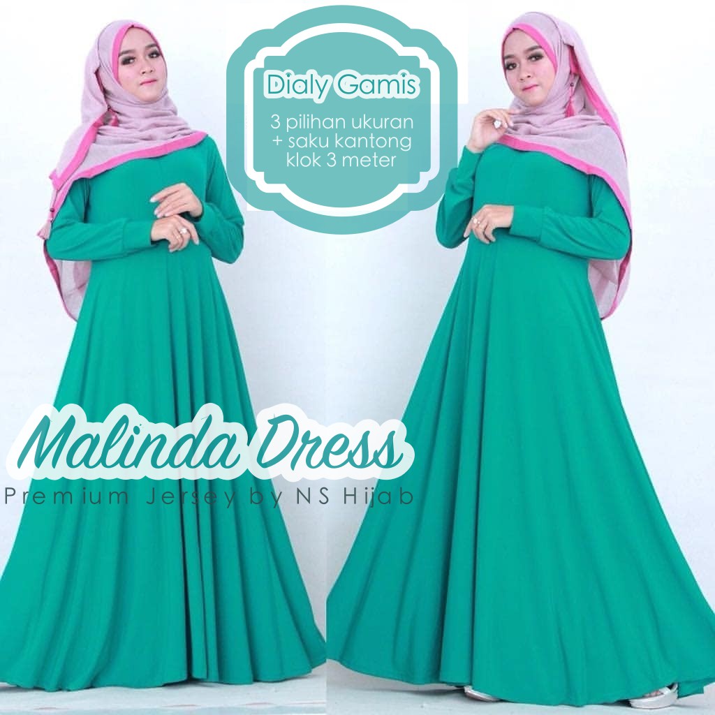 Gamis Jersey Premium MELINDA ALL SIZE by NS Hijab