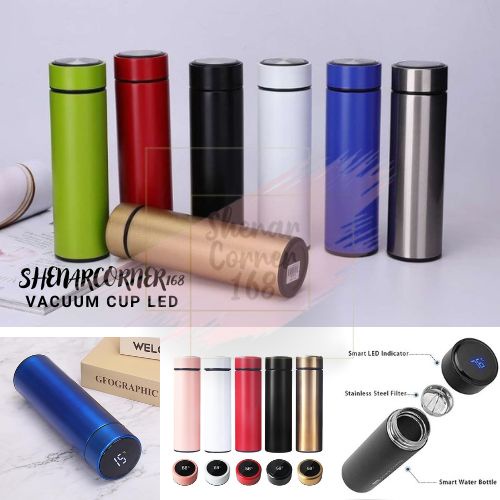 SHENAR TERMOS SUHU LED BOTOL MINUM STAINLESS / BOTOL STAINLESS TRAVEL MUG TERMOS VACUUM CUP , SHENARCORNER168