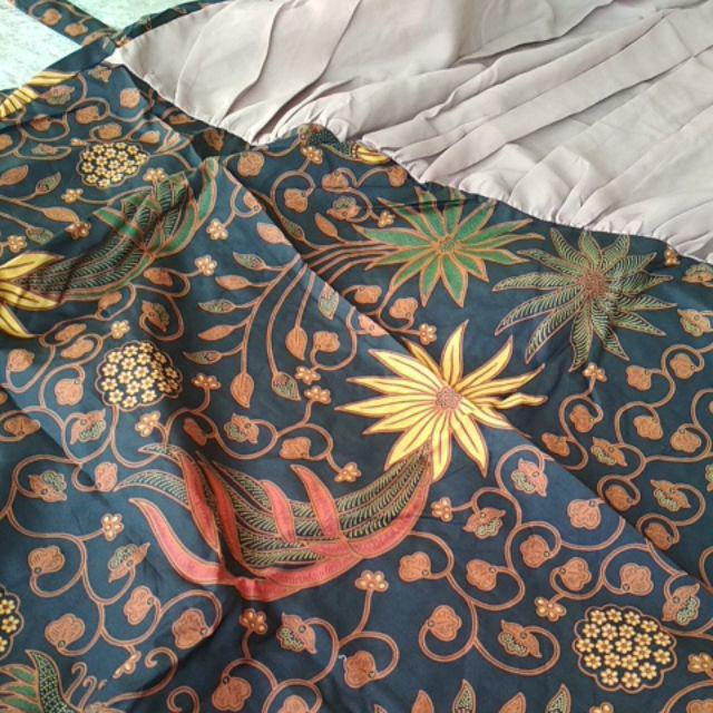 Gamis Batik Syari Madiya Katun Unggul Jaya Dress Kombinasi Mic