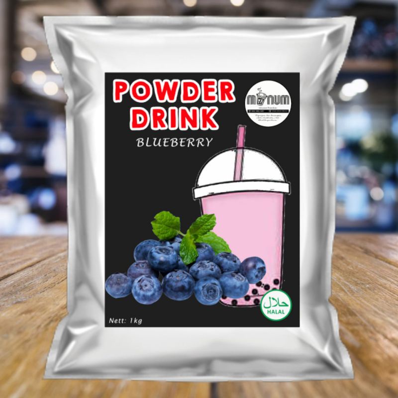 Jual Kedai Bubuk Minuman Rasa Blueberry 1kg / Bubuk Bubble Drink ...