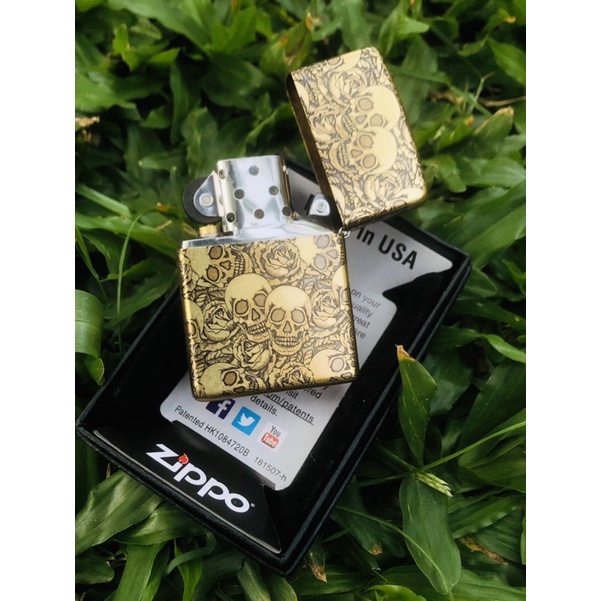 Korek Zippo Motif 5 Slide Zippo Motif SKULL Korek Zippo Antik Premium