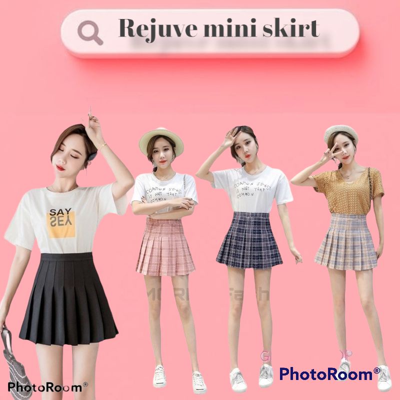 Korean Skirt Rejuve / Tennis Skirt / Rok mini /Rok pendek /Pleated skirt /Rok /Rok Motif Kotak-kotak