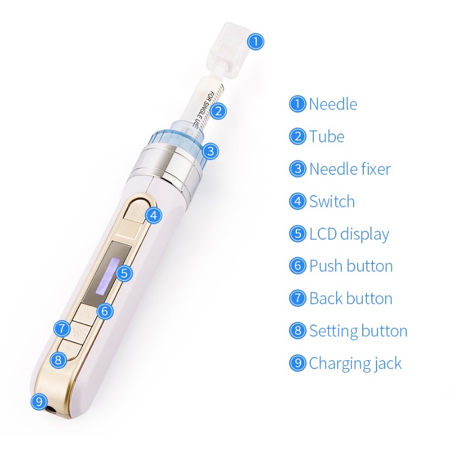 2023 New injector 3d wireless skin booster injeksi serum mesogun alat kecantikan injeksi serum pressure mesotheraphy needle100% Ori garansi toko