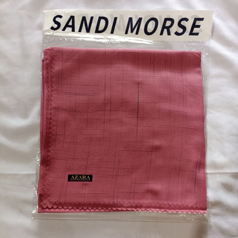 Jilbab SANDI MORSE LC azara voal waffel lasercut terbaru kerudung segiempat murah grosir terbaru-Sanmor Blossom