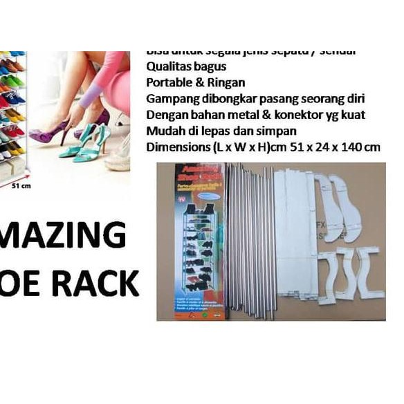 Â Amazing Shoe Rack As Seen On Tv Rak Sepatu Wanita Pria High Heels Sporty Kets Olahraga Futsal Bask Shopee Indonesia