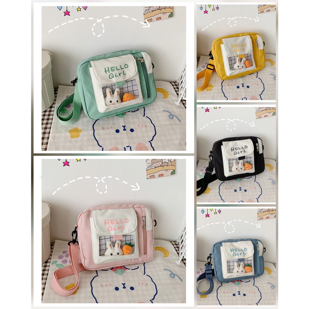 Tas Slempang anak wanita Bunny Sling Bag Bunny tas wanita import motif