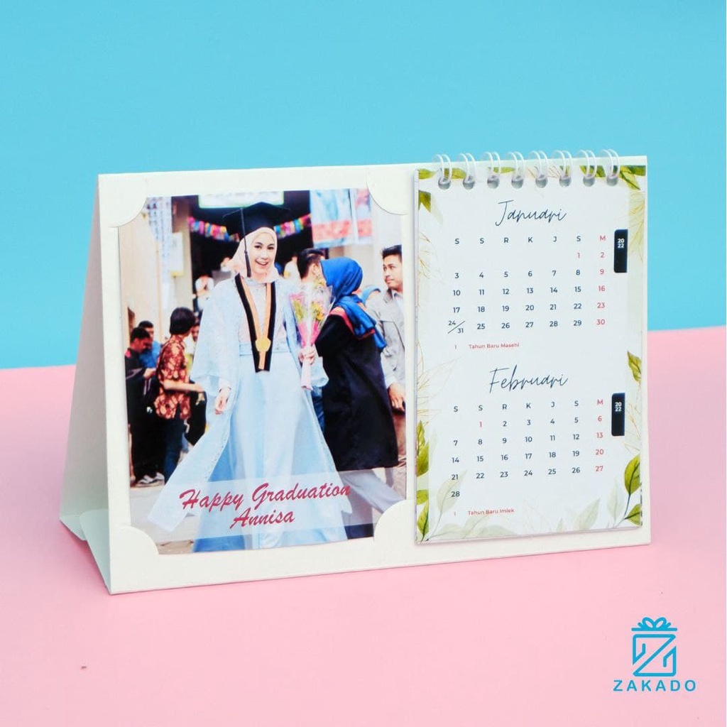 Jual Sehari Jadi Kalender Duduk 2021 2022 Custom Foto Kalender Meja Stitch Ganti Nama Indonesia 3210