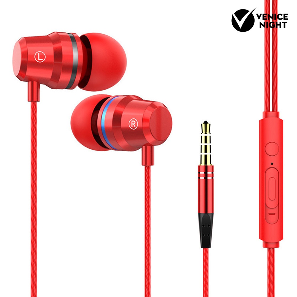 (VNEP) (Berkabel) Headset Earphone In-Ear Heavy Bass Stereo Kabel Jack 3.5mm Dengan Mic