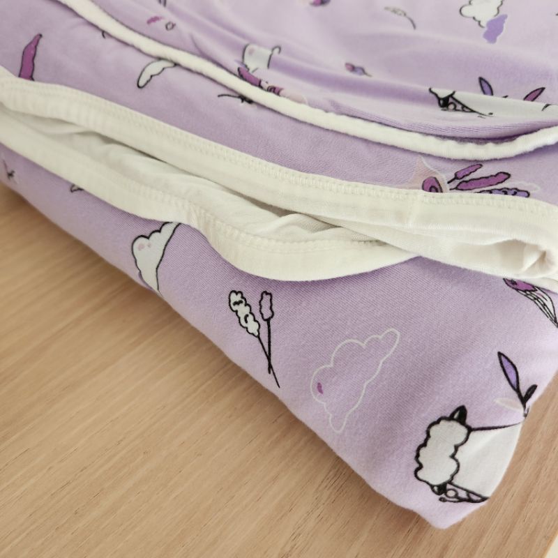 PRELOVED Selimut Baabaasheepz dewasa LILAC (bonus case bantal)