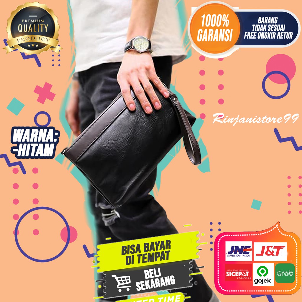 Clutch Pria Kulit Premium Clutch Cowok Import Original Branded F98
