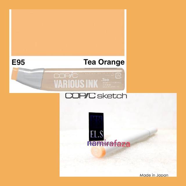 

WAJIB TANYA STOK!! COPIC SKETCH MARKER E95 TEA ORANGE ( CSM ) COLOR VARIOUS REFILL ISI COPIC REFIL