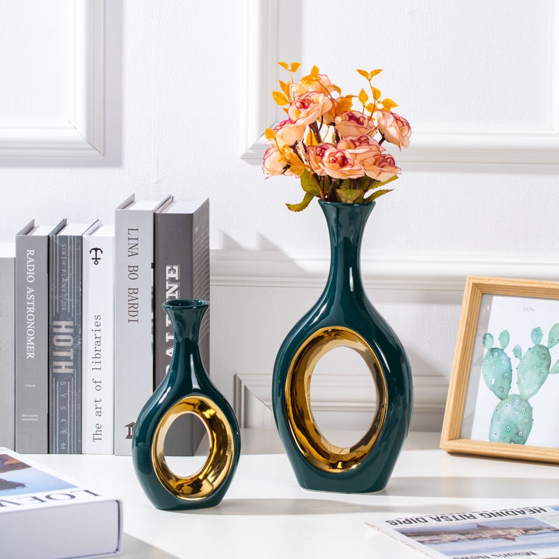 Aeris Gucci Ornament / Pajangan Vas Keramik / Emerald Vase / Dekorasi Hiasan Vas Ruang Tamu Mewah / 