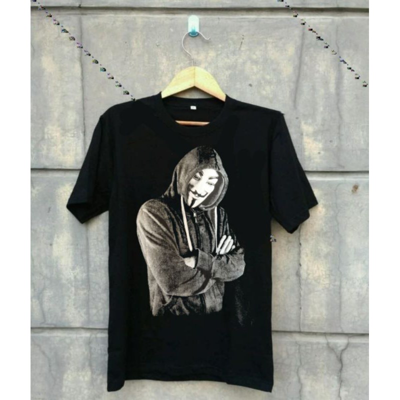 Kaos distro hacker anonymous / kaos hacker / kaos Anonymous / kaos gambar hacker anonymous