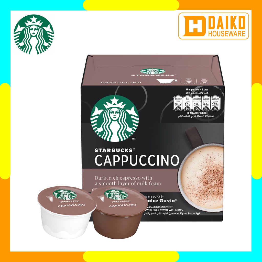 Starbucks Capsule Nescafe Dolce Gusto NDG Cappuccino 1 Box Original Nestle