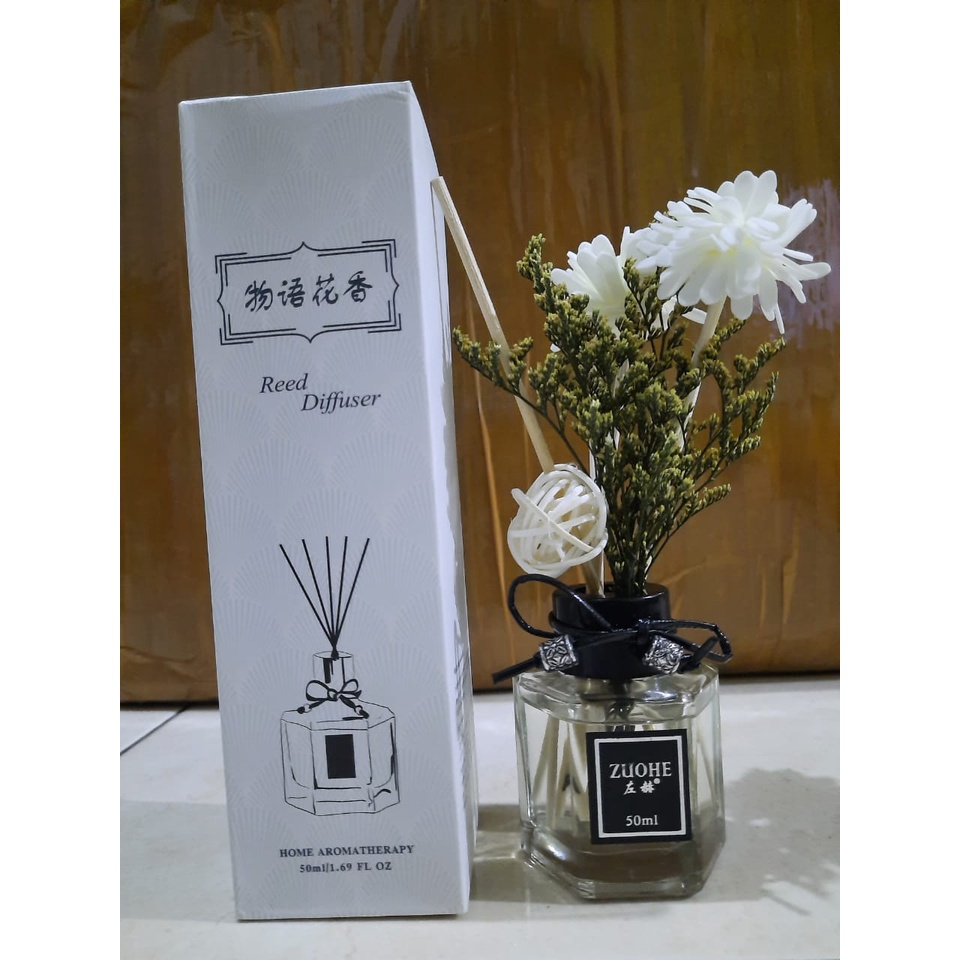 Parfum Ruangan Aroma Diffuser Reed Sticks Rattan Ball Lily 50ml-Gardenia Z203