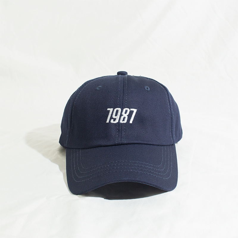 Topi Baseball Motif Bordir 1987 Gaya Korea Untuk Pria / Wanita