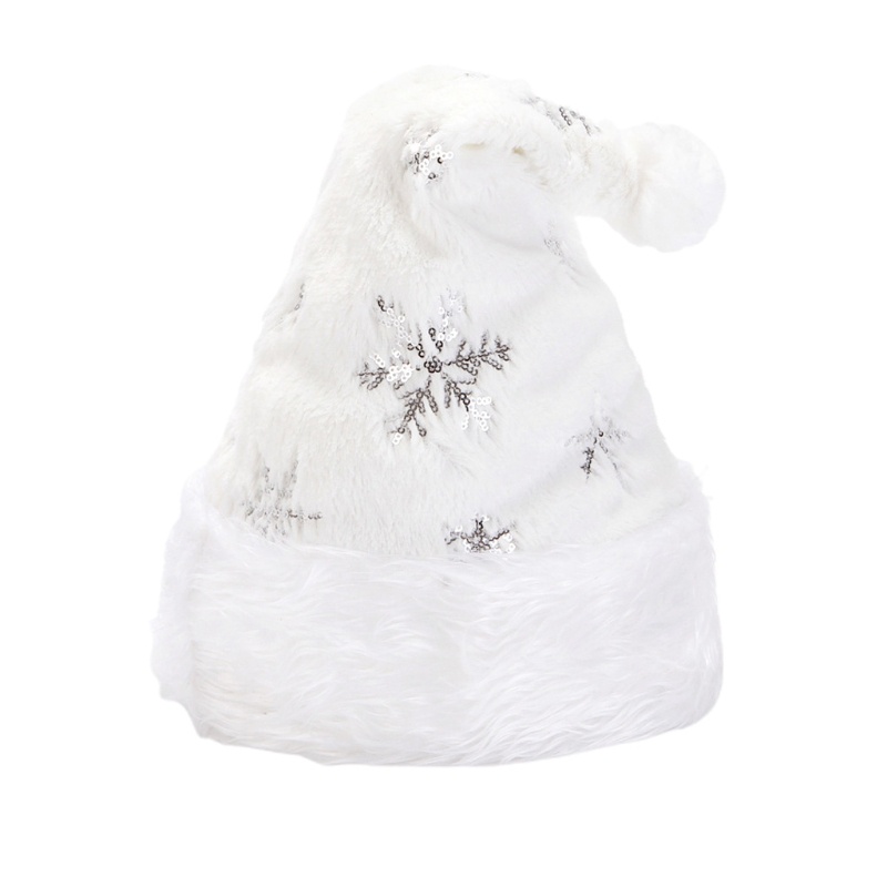 Topi Santa Dressup Natal Mary Untuk Costu Hias Pesta Snowflakes Gold/Silver