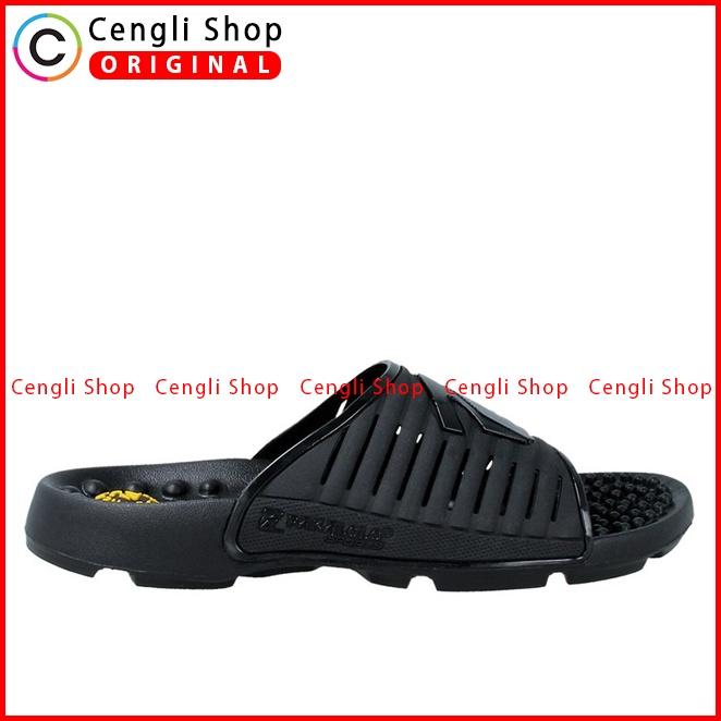 SANDAL SLIDE PAKALOLO PRIA ORIGINAL CASUAL BRANDED ASLI BLACK PB60