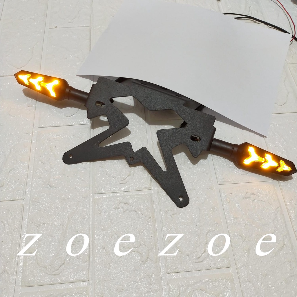 Tail tidy ninja 250 karbu plus sen running Dudukan plat nomor ninja 250 karbu