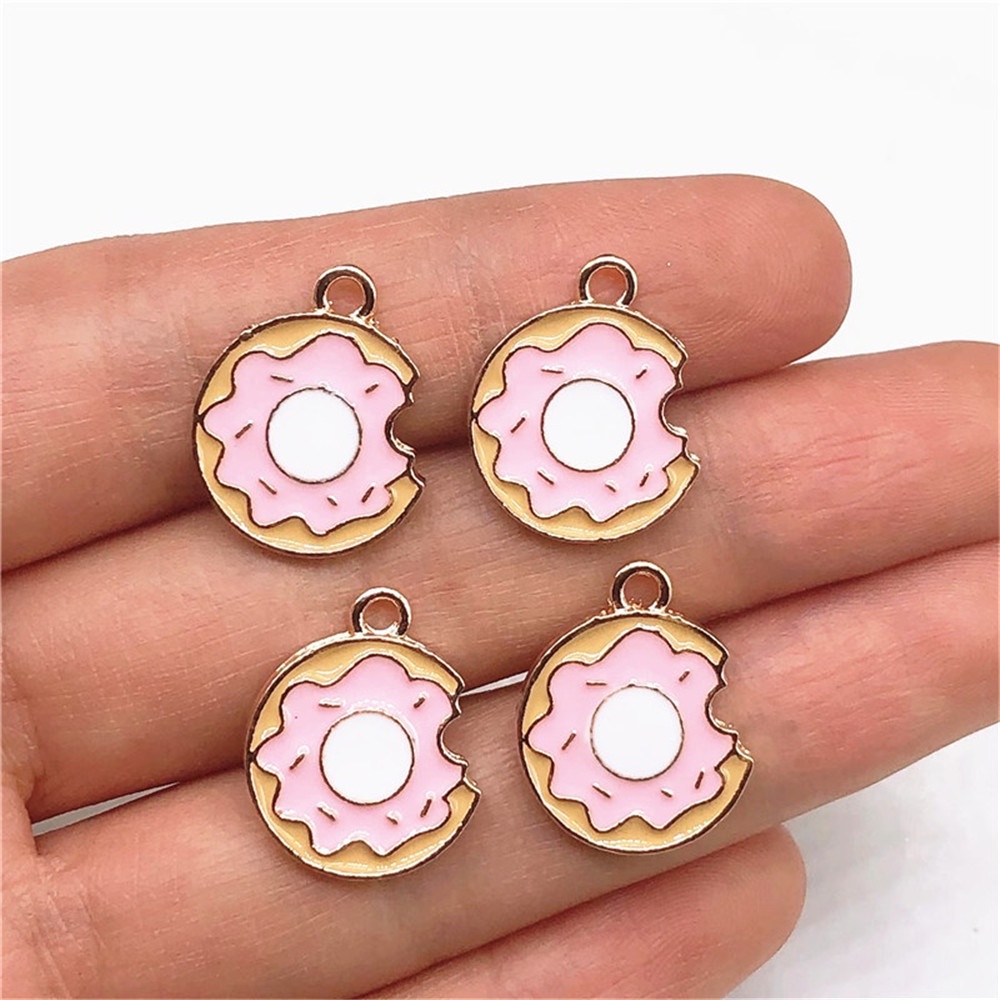 5pcs Liontin Kalung Anting Gelang Bentuk Donat Untuk Aksesoris Perhiasan