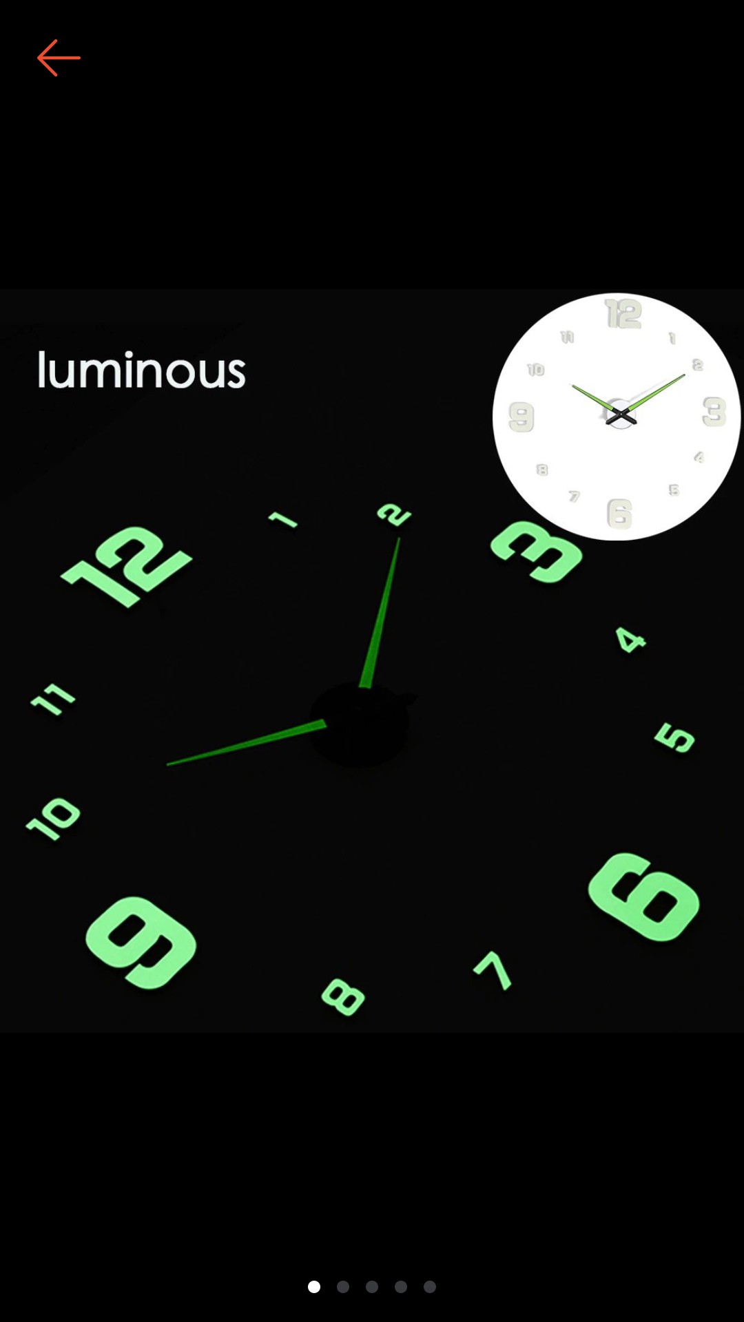 Luminova Jam Dinding Besar 3d 130 Cm Jam Dinding Raksasa  Besar Diy Dekorasi Glow In The Dark