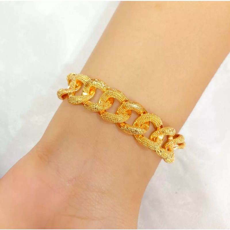 GELANG TANGAN RANTAI BESAR MOTIF