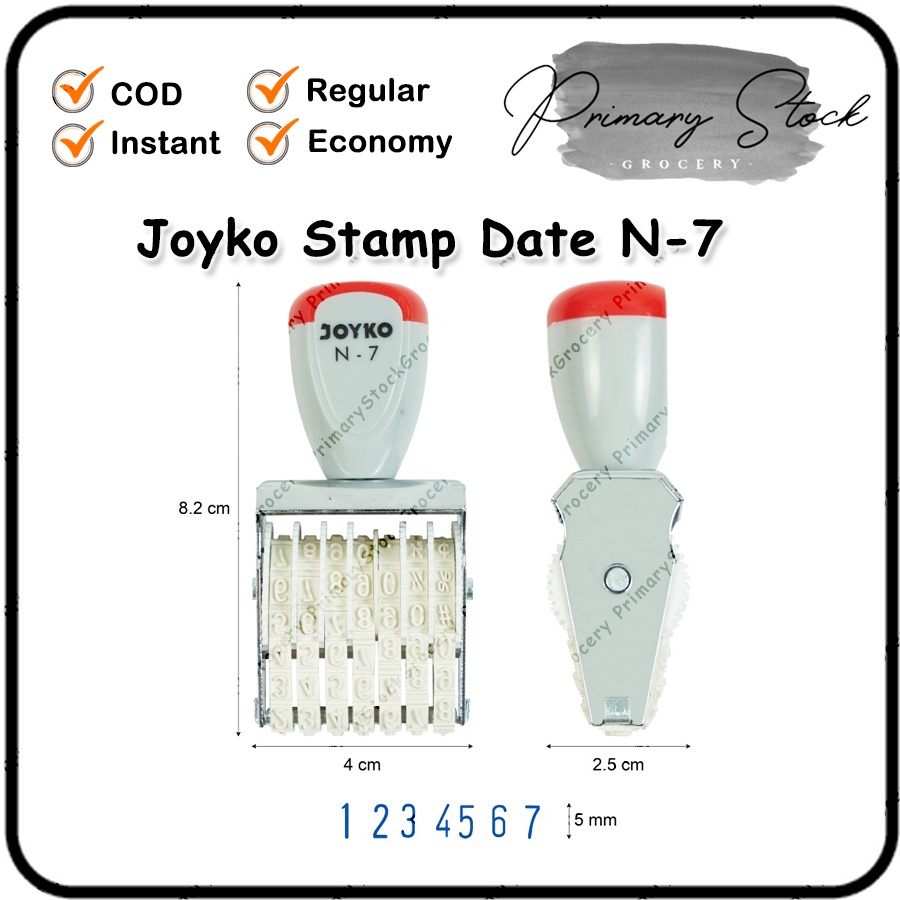 

Stempel Angka 7 Digit Stampel Joyko Besar N7 Number Stamp N-7 N 7 Murah