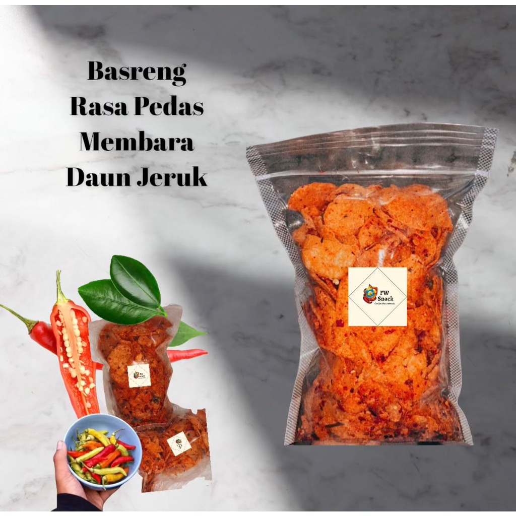 

Basreng pedas daun jeruk 500 Gram