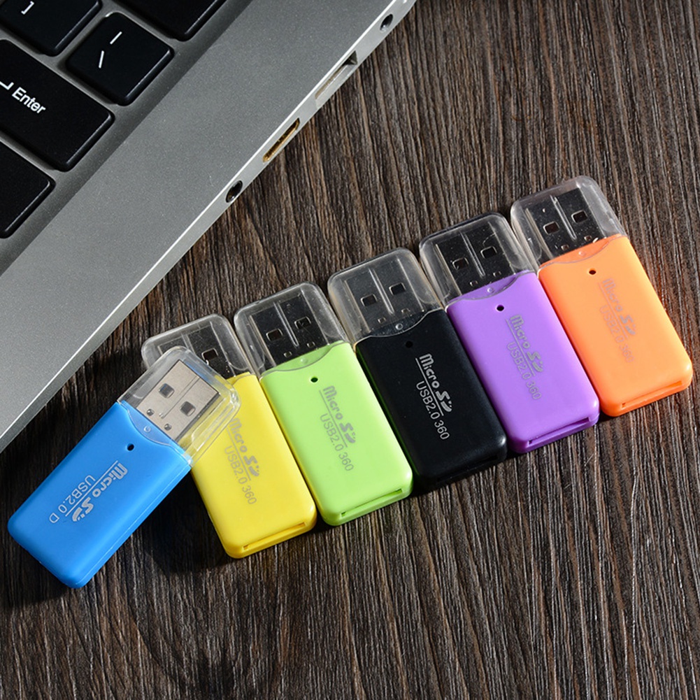 Adapter Card Reader Mini Portable USB 2.0 Kecepatan Tinggi Untuk Micro SD TF T-Flash