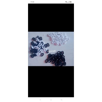 bahan rantai plastik hitam,putih dan warna pack gede gembul 450g-+