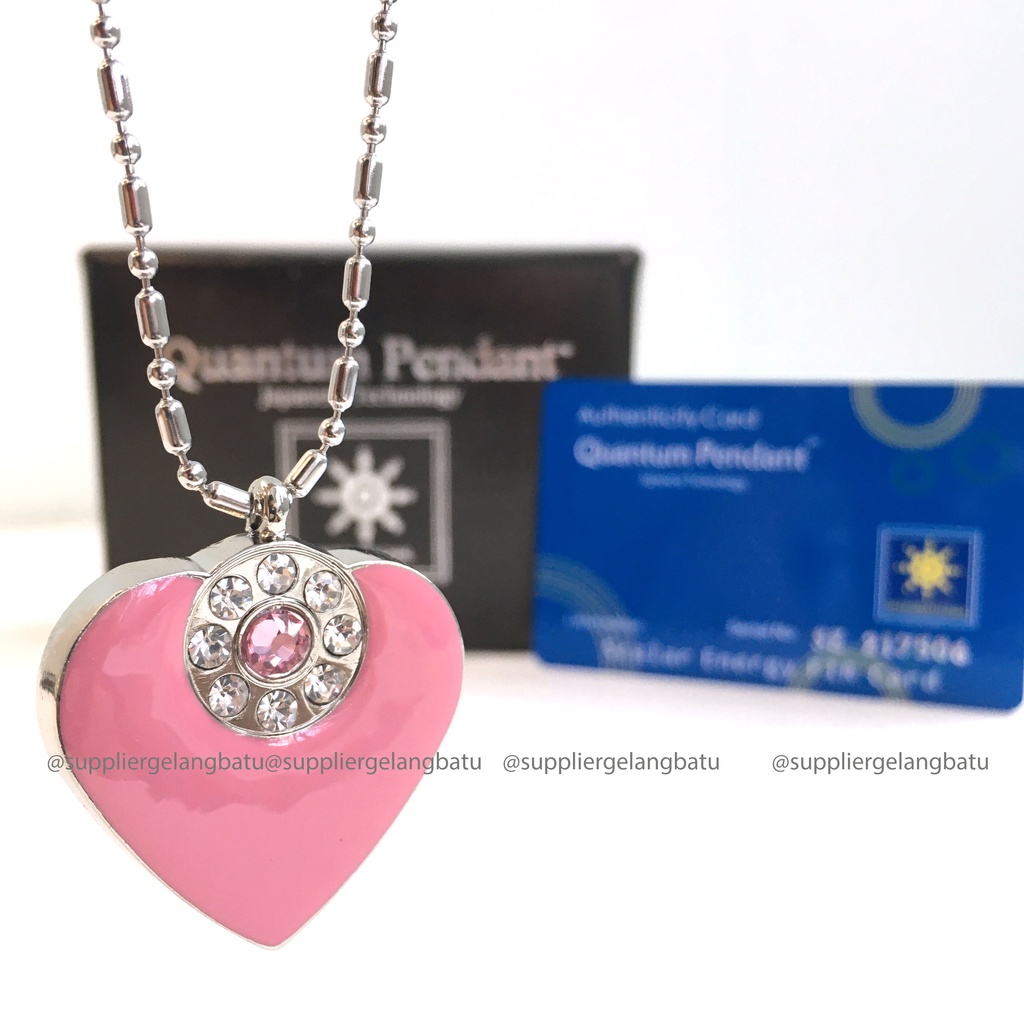 KALUNG KESEHATAN quantum Pendant LOVE PINK GIOK BATU GERMANIUM JAPAN