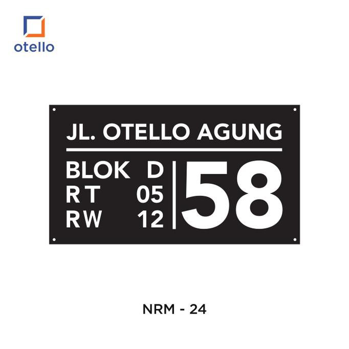 

Nomor Rumah Akrilik | NRM 24 | Nomor Rumah Timbul | Papan Alamat Rumah - Dasar Hitam, 35 x 20 cm