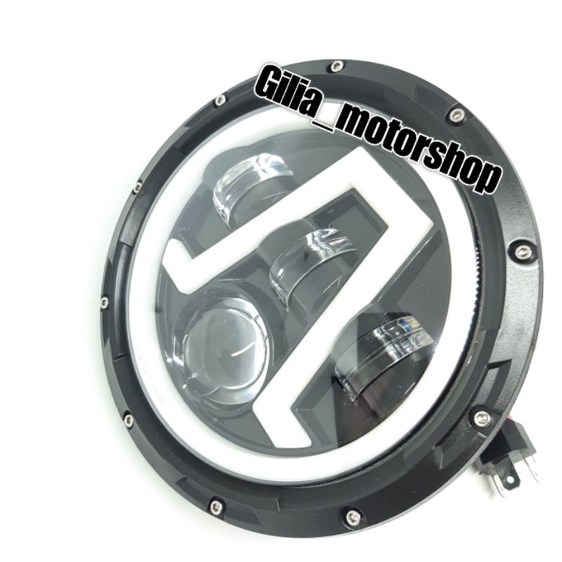 LAMPU DEPAN DAYMAKER 7 INCH DD41 12V-80V R-TECH AUTOLIGHTS ORIGINAL BULAT HEADLAMP UNTUK MOTOR MOBIL