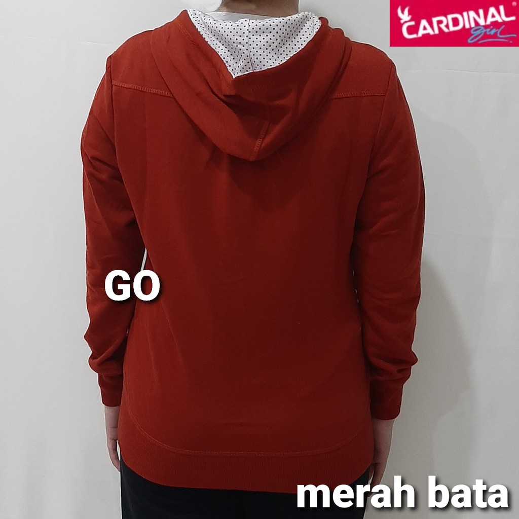 BB CARDINAL SWEATER GIRL Merah Bata Jaket Cewek Sweater Cardinal 100% Original
