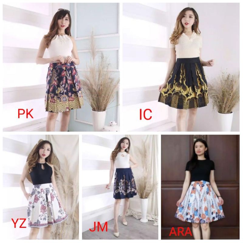 Rok Batik Wanita Kekinian Bahan Katun Halus