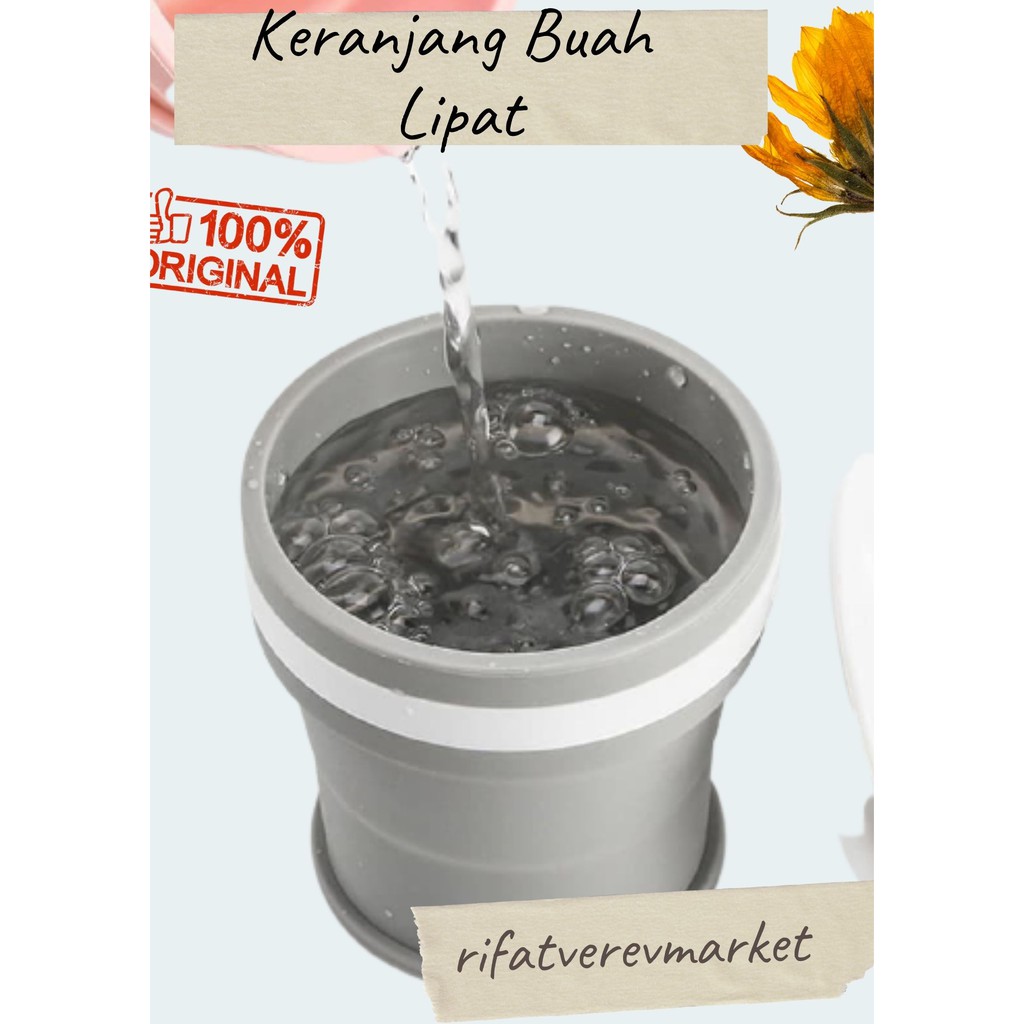 gelas lipat/ Cangkir Lipat Silikon/ gelas silikon/gelas 350 ml