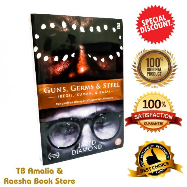 Buku Guns Germs and Steel - Bedil Kuman dan Baja Jared Diamond
