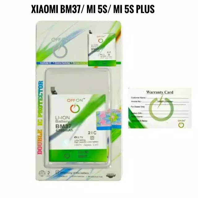 Baterai Batre Double Power Offon Xiaomi BM37 Mi 5S Plus / Mi5S Plus Batere Batrai Xiaomi BM 37 Mi5S+ / Mi 5S+ Original Battery