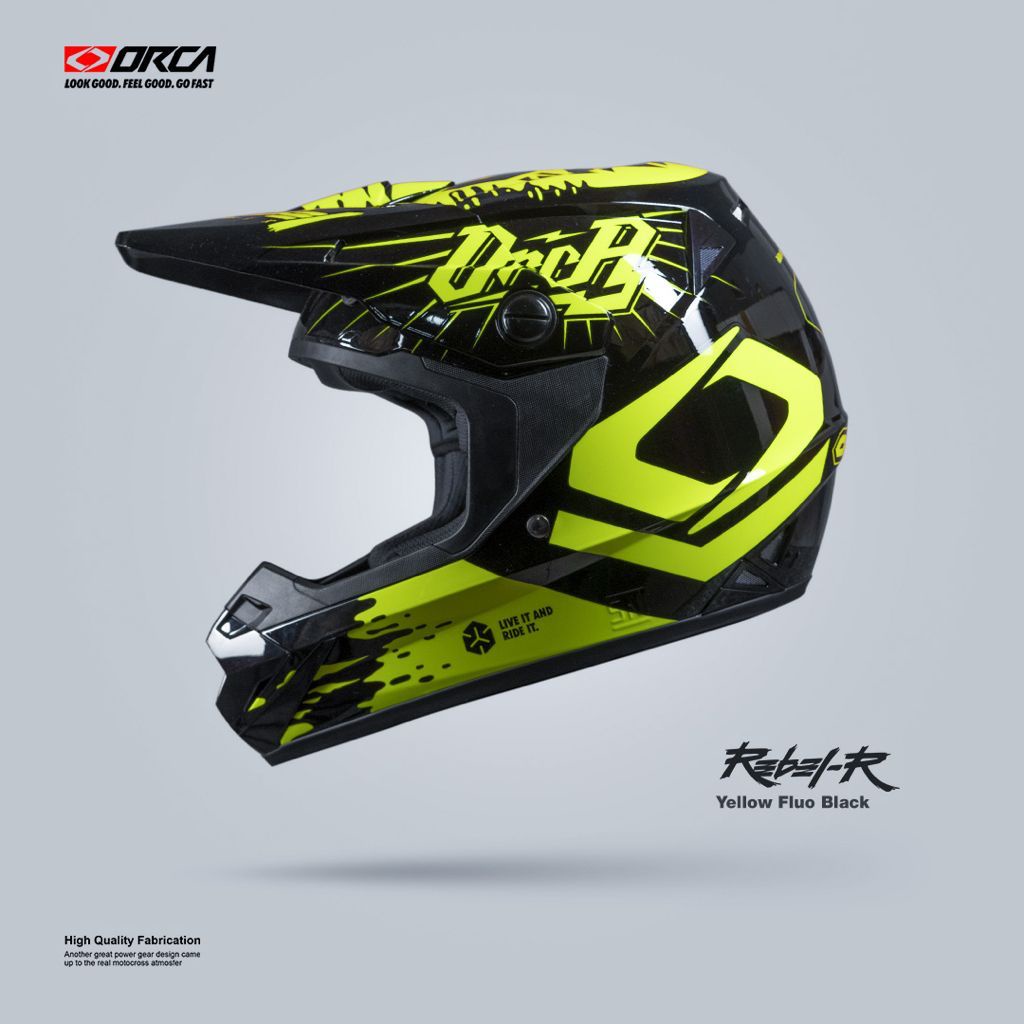 HELM RSV ORCA REBEL- R SERIES - YELLOW FLUO BLACK