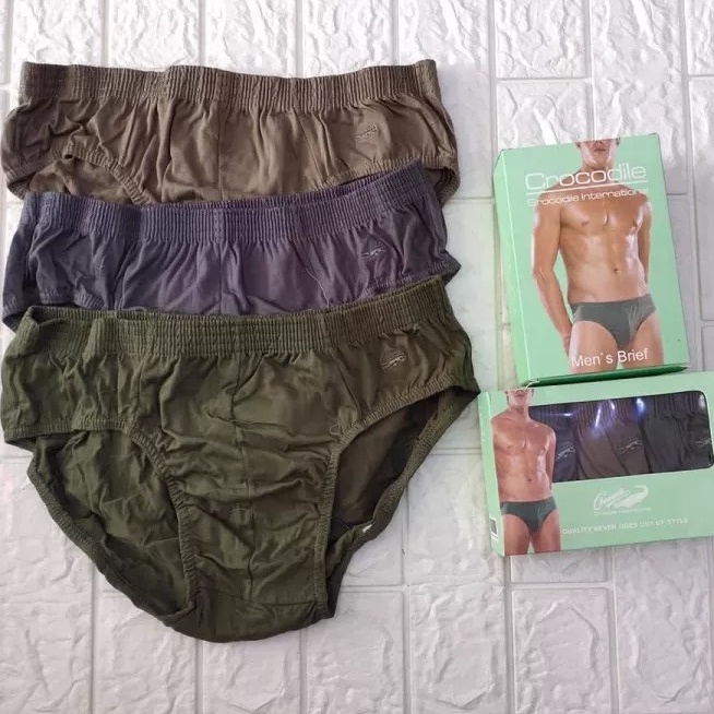 3 Pcs CD Crocodile Hijau 521 - 242 Pria Dewasa Ijo | Celana Dalam Laki Laki Underwear | Open