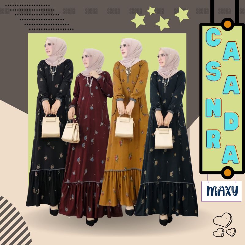 gamis maxy denim busui high quality