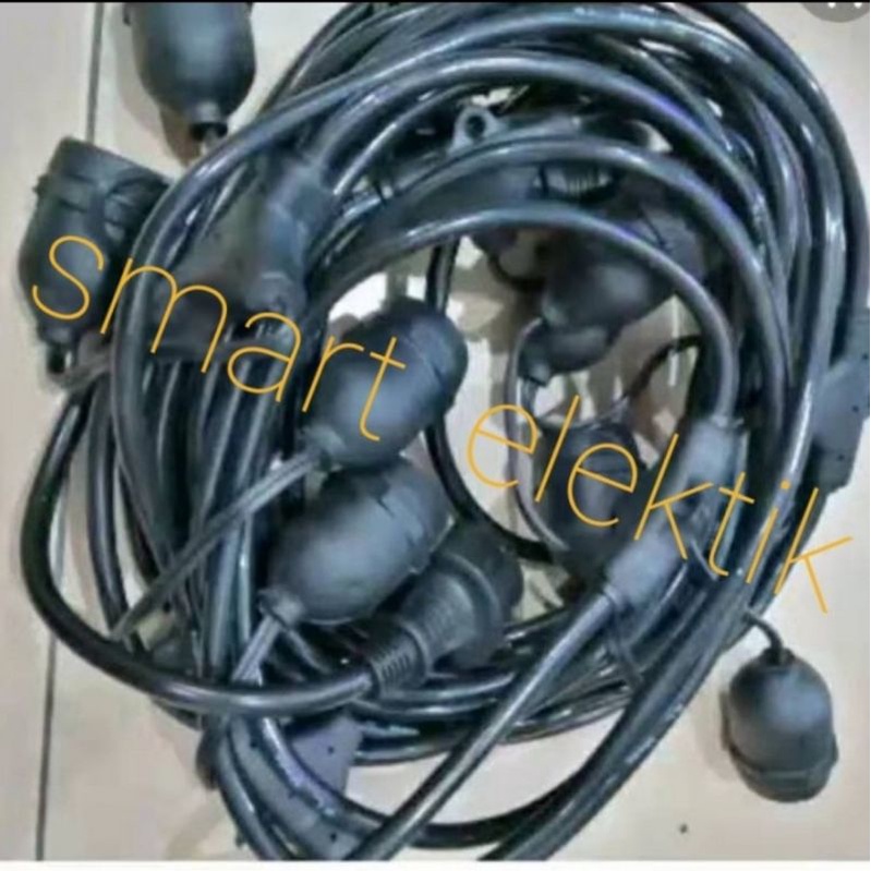 Kabel 10meter + Fiting 20 Fiting 20 Lampu Costum Cocok buat Cafe Outdoor Gantung