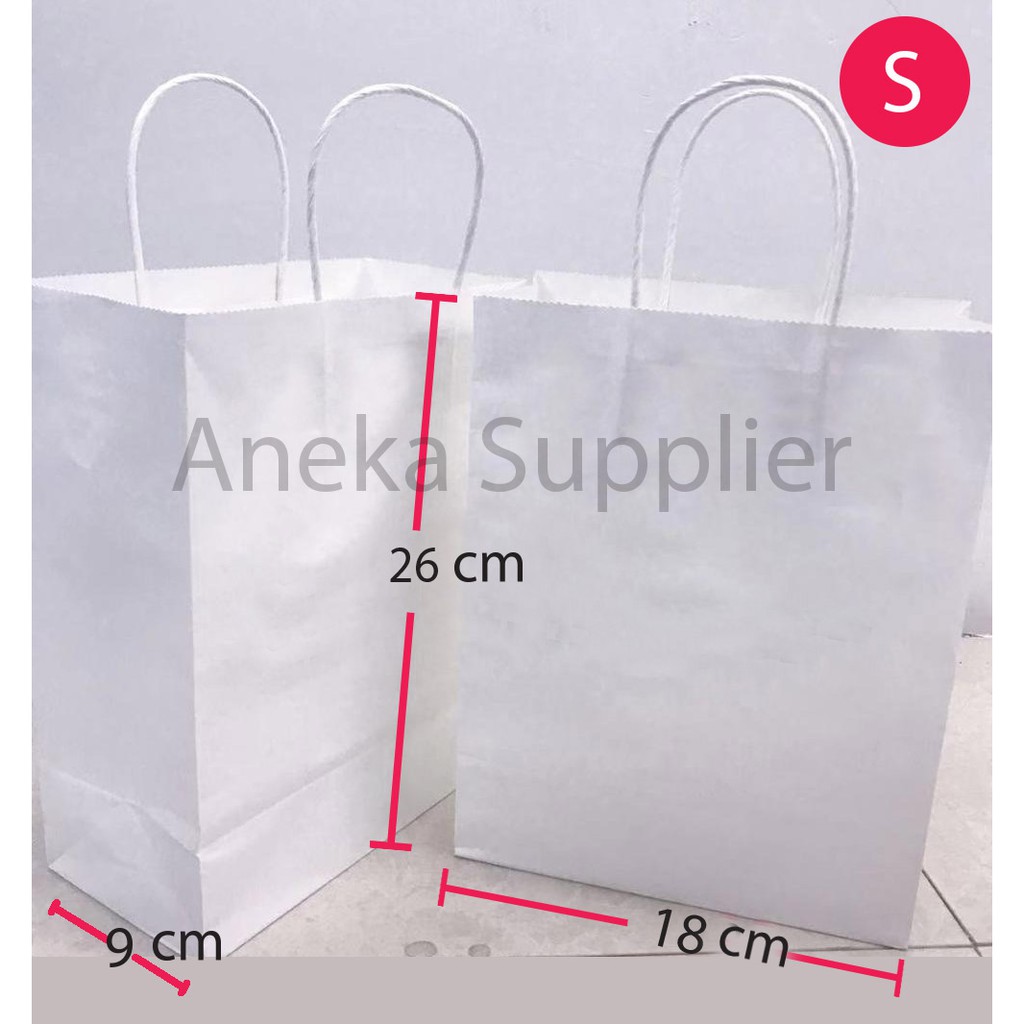 

Paper Bag Putih (White Natural) Go Green - Small (20 PC)