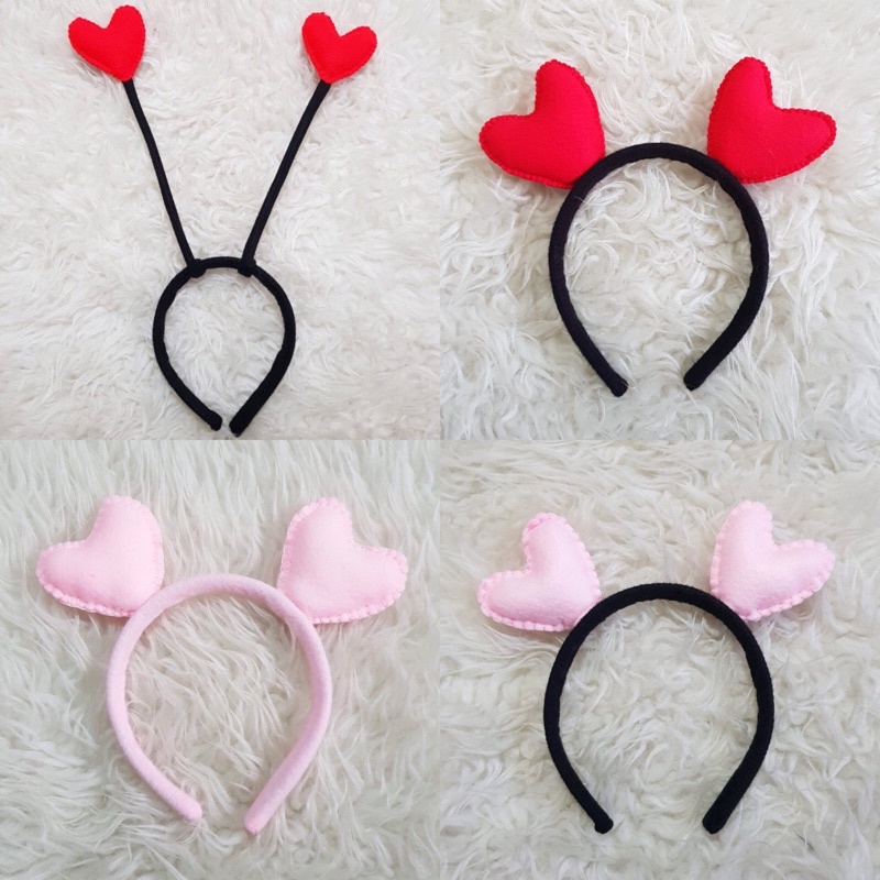 Bando Love Valentine Aksesoris Hati Bando Valentine kostum Love