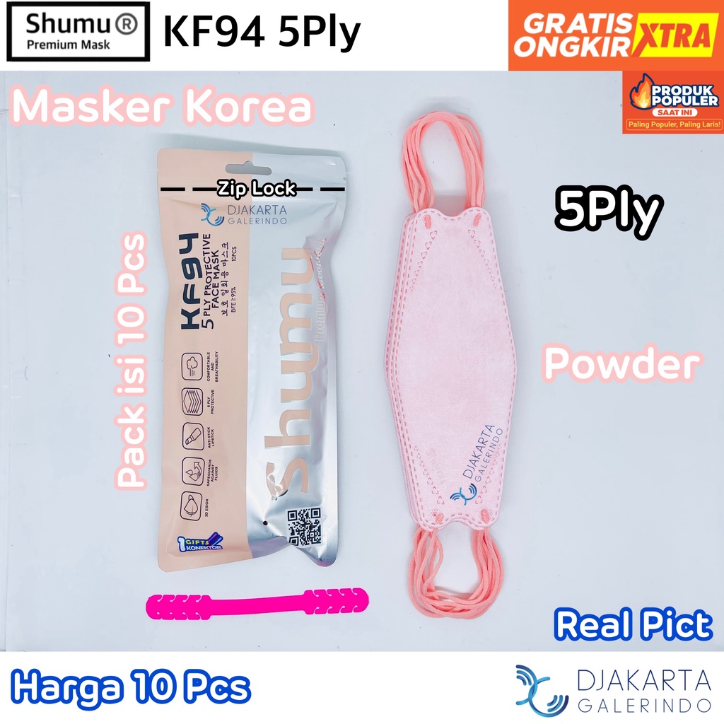 Masker SHUMU KF94 5Ply Original KEMENKES isi 10pcs