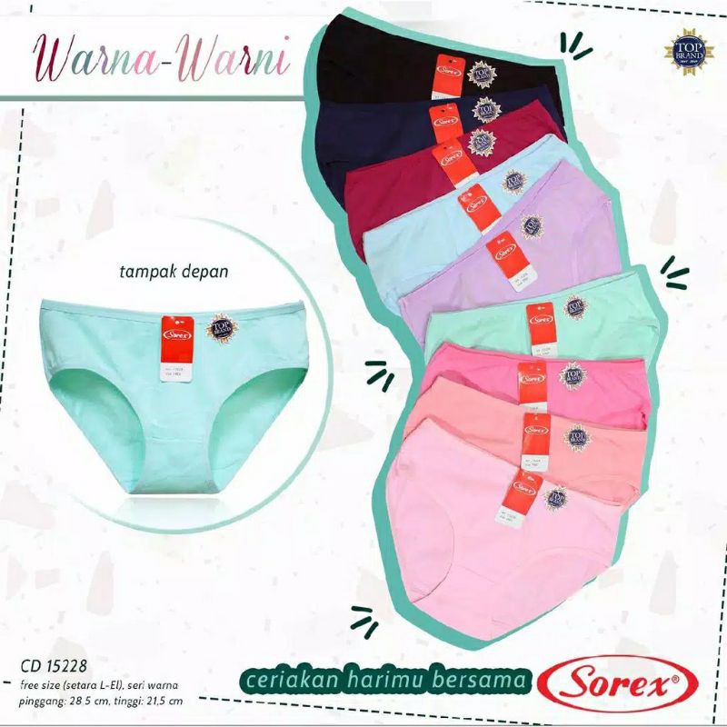 CELANA DALAM WANITA SOREX KATUN ALL SIZE SETARA L FIT TO XL 15226 15227 15228 13260 13262 13267