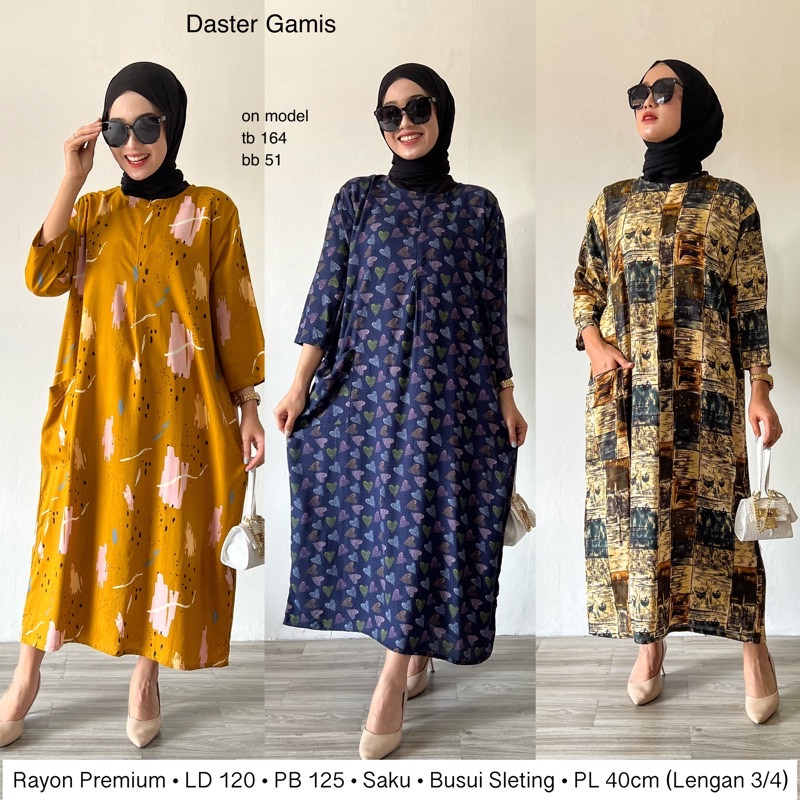 Daster Gamis Sematakaki / Daster Gamis Lengan 3/4 / Daster Gamis Lengan Panjang / Long Daster